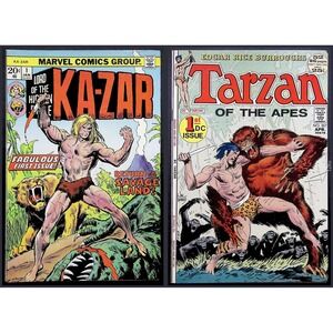 Tarzan #207 & Ka-Zar #1 Lot 1st DC Issue Stan Lee Kubert Kane Bronze Age‎ F